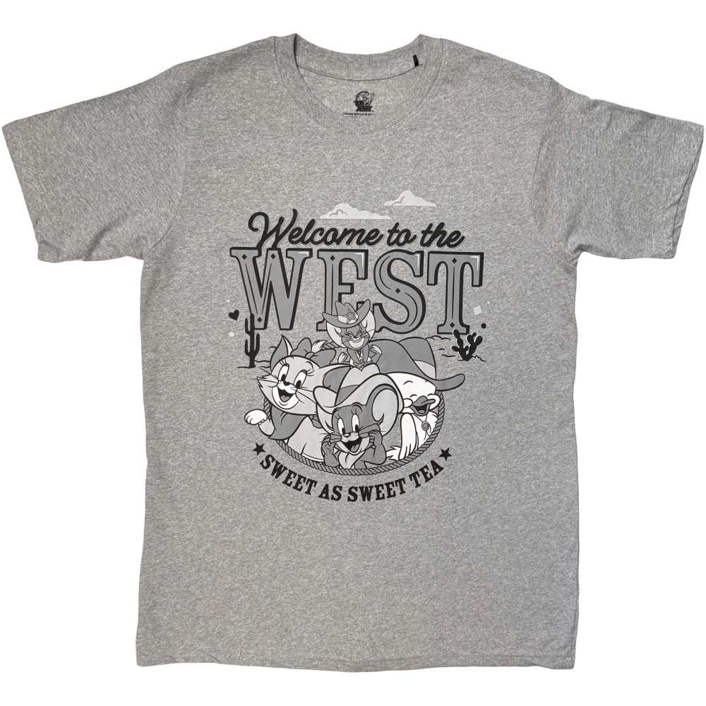 Tom & Jerry - Welcome To The West Herren TShirt - Grau